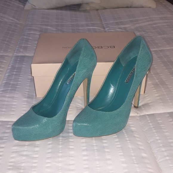 peacock green heels